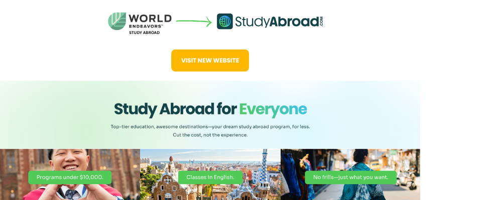 study abroad rebrand