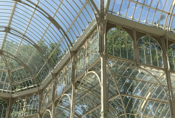 building with glass walls and ceiling