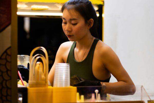 person working in food service