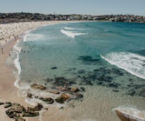 landscape shot of a beach in Australia